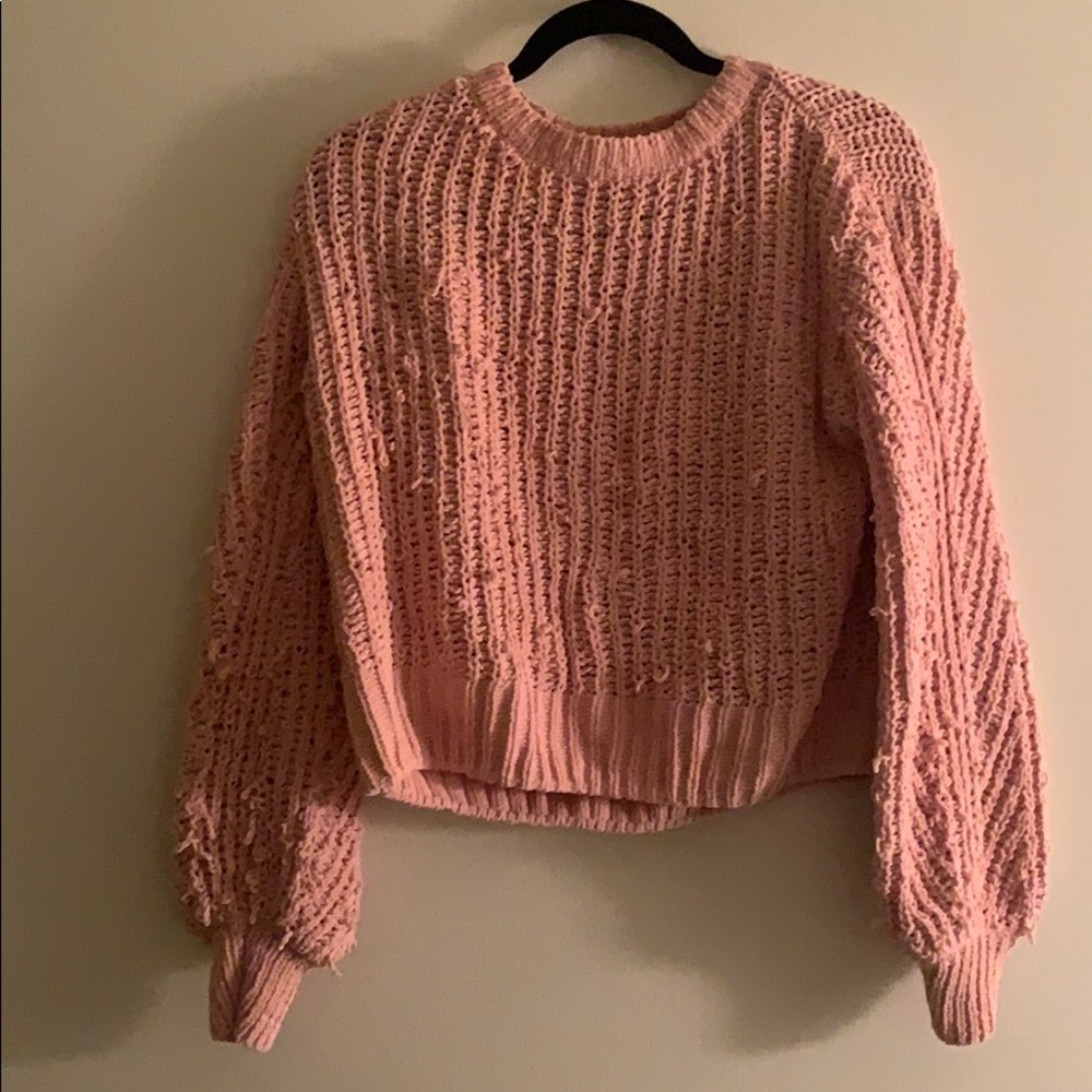 H&M Chenille Crochet Sweater